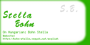 stella bohn business card